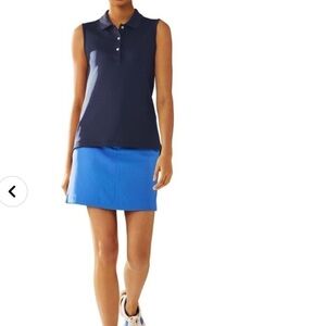 Tory Burch Two-Tone Tech Twill Golf Skirt SZ S